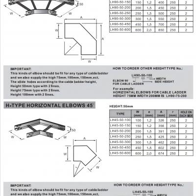 PERFORATED TYPE CABLE  LADDERS ACCESSORIES 